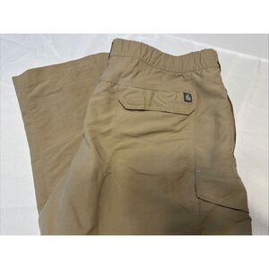 North Face‎ Hiking Pant Mens XL Khaki Convertible Zip Shorts Elastic Waist Cargo